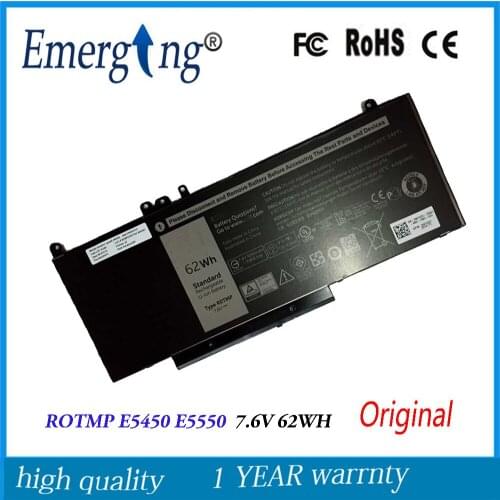 7.6V 62WH New Original Laptop Battery for Dell Latitude E5550 8V5GX G5M10 ROTMP