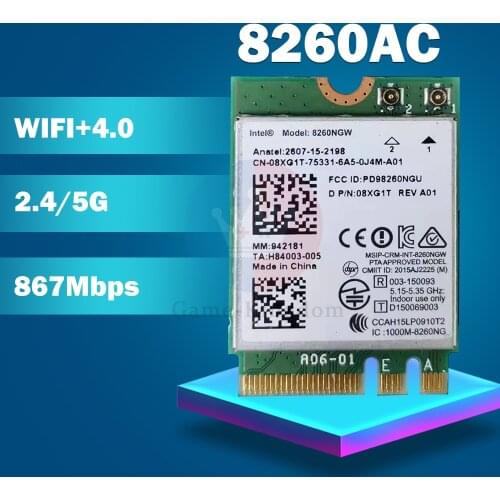8260NGW For Intel Wireless-AC 8260 WIFI 802.11ac 2.4G 5G 867Mbps Bluetooth 4.2 support vPro/WIDI 8260AC wlan network Card