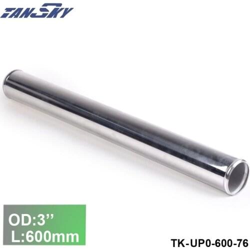 76mm 3"OD Out/Inlet Aluminum StraightTurbo/Intake/Intercooler Piping L: 600 mm For Jeep Wrangler TJ 97-01TK-UP0-600-76