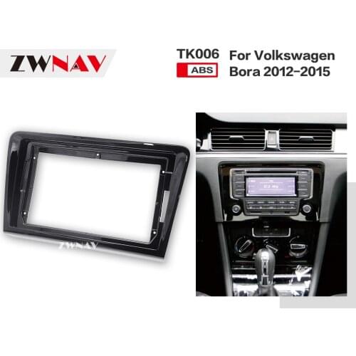 ZWNAV Car Double Din Frame radio Fascia Panel DVD Dash Interior Trim for Volkswagen Bora 2012 2013 2014 2015