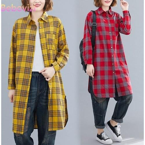 Bebovizi Women's Plaid Shirts