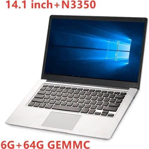 Free shipping Newest Laptop 14.1" 1366*768 IPS Notebook 6GB RAM 64GB ROM Laptops Windows 10 Intel Dual Wifi Computer