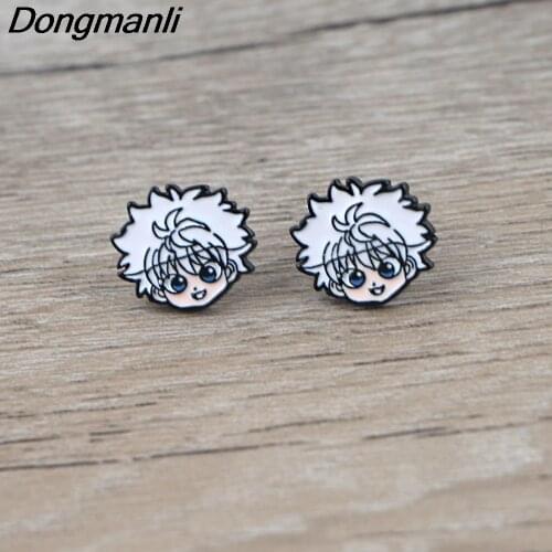 BG383 Dongmanli 1 Pair Anime Boy Hot Sale Fashion Earrings For Women 2020 New Trendy Earring Female Fashion Jewelry
