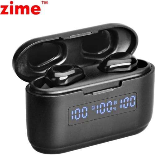 Bluetooth earphones surround breathing lamp Earbuds Wireless Sports Bass Touch control headset for xiaomi with LED Display mic