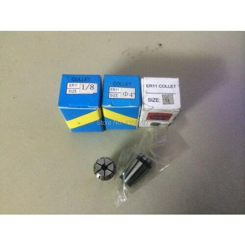 Free shipping, 3 pcs ER11 1/8' (3.175mm) collets for spindle motor+1pc er11A nut, er11 collets clamping and nuts for CNC