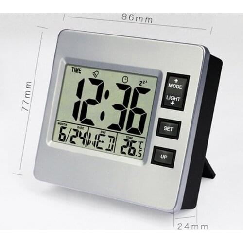 Digital Alarm ClockLCD Wall Mount Calender Clock For Bedroom Office