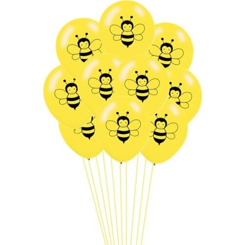 12 Inch Birthday Party Baby Shower Decoration Cartoon Bee Sequin Balloon Set