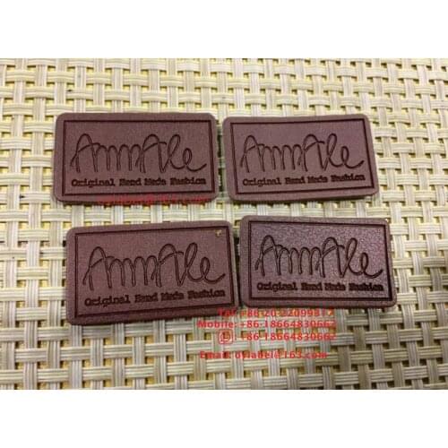 Custom made high quality Jeans leather label / simulation patch /pu patch/main label/leather label