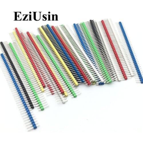 Red Blue Yellow White Green Breakable Pin Header 40p 2.54mm Single Double Row Male Header Connector Kit PCB Strip for Arduino