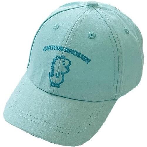 KENSHELLEY Kids Summer Caps Embroidery Logo Cute Cartoon Dinosaur Baseball Caps Fresh Color Soft Cotton Hats For Boys And Girls