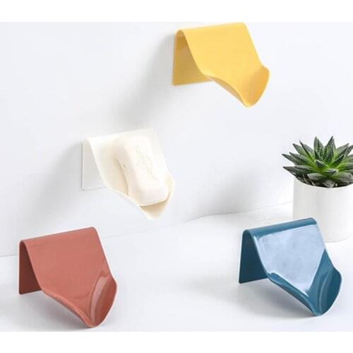 Hot NEW Soap Holder Bathroom Shower Soap Dish Shower Plates Soap Storage Box With Drain Wall Shelf Plastic Bath Tray Wholesale