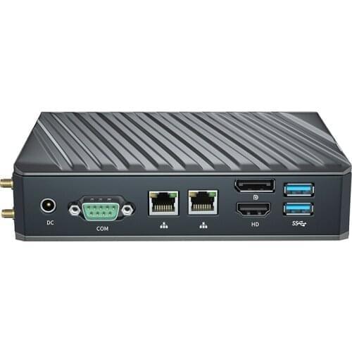 Fanless Mini PC Pfsense Mikrotik Intel i3/i5/i7 Quad Core Computer DDR4 Dual 1000M LAN 4K WIN10 Gaming Office Educational