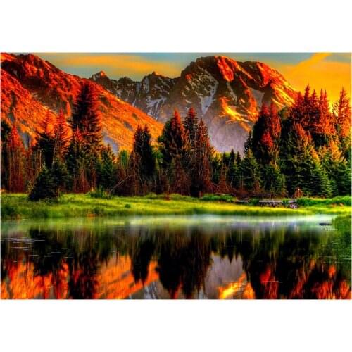 Diamond Mosaic Full Kit,5D Square Diamond Embroidery Landscape icons Wall Stickers,Picture Rhinestone 5D DIY Diamond Painting