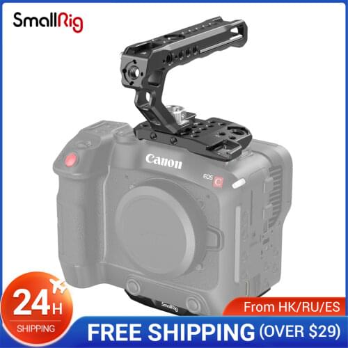 SmallRig Portable Camera handle Kit for Canon C70 Features multiple 1/4-20 threaded holes cold shoes 3190