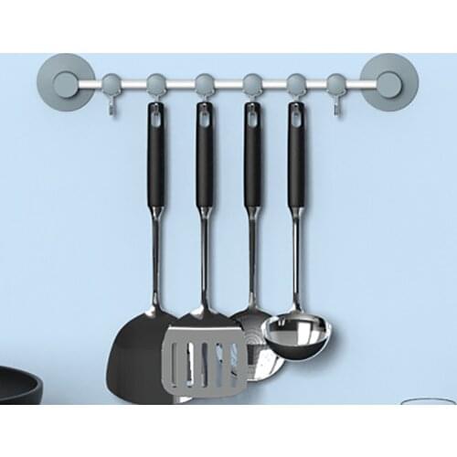 Row of sticky hooks wild creative seamless hook behind the door coat hook removable wall storage kitchen bedroom home tools