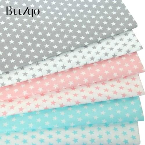 Printed Stars Baby Cotton Twill Fabric For DIY Bedding Cloth Sewing Patchwork Quilting And Fashion Dress Making Fabrics