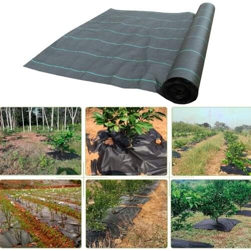 Agriculture Weed Barrier Landscape Fabric Ground Cover Garden Mat Plastic Plant Grow Care Cloth Black PP
