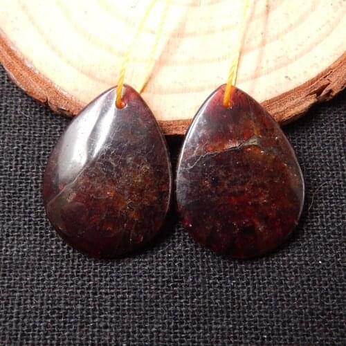 Natural Stone Water Drop Garnet Earrings,24x20x5mm,9.2g Semiprecious Stone Fashion Natual Stone Earrings