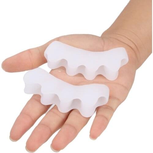 Silicone Toes Separators Straightener Spreader Professional Little Toe Thumb Daily Use Silicone Toe Bunion Guard Feet Care Tool