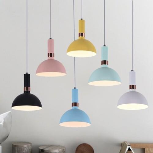 Nordic Macaron Cafe Pendant Light Modern Dining Room Lights Kitchen Hanging Lamps Living Room Bedroom Lamp Suspension Home Decor