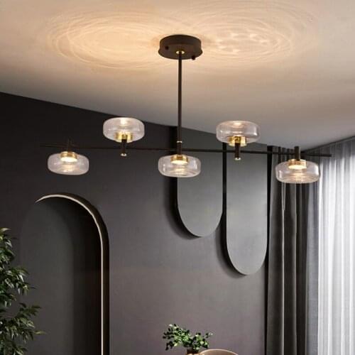 Nordic Modern Chandelier Glass Led Chandeliers Living Room Decoration Dining Room Bar Decor Indoor Lighting Luxury Ceiling Light