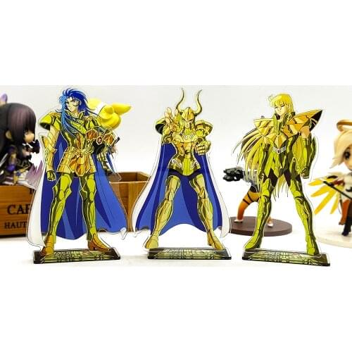 Saint Seiya Zodiac Saga Shura Shaka acrylic stand figure model plate holder cake topper anime Japanese