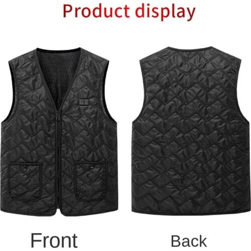V-neck Smart Vest Heated Jackets New USB Mens Womens Outdoor Electric Heatable Jackets Winter Warm Sprots Thermal Coat Clothes