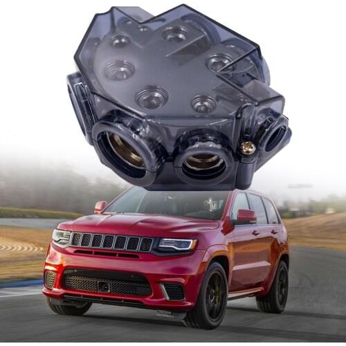 Universal Eco-friendly 6Way 0 Gauge Input 2/4/8 Gauge Output Car Power Ground Distribution Block Holder Stable Performance