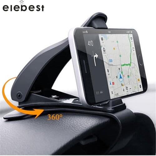 360 Degree rotatable bracket Universal Mobile Phone Clip Mount Stand for GPS Navigation Dashboard Phone Compatible max for 7