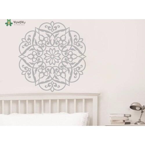 YOYOYU Wall Decal Mandala Flower Vinyl Wall Stickers Art Mural Removable Bohemian Modern Design Home Decor Interior Poster SY945