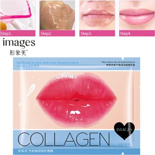 1Pcs Milk Honey Collagen Lip Gel Mask Hydrating Repair Remove Lines Blemishes Lighten Lip Line Blemishes Mask Protect Lips Care