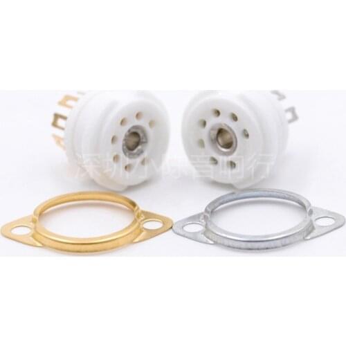 10Pcs new 7pin tube GZC7-F sockets ceramic base 6J1, 6J3, 6J4, 6J5, 6Z4, EAA91, EC92, 6A2, WY1, 6H2, 1A2, 2P2, 6X4, etc