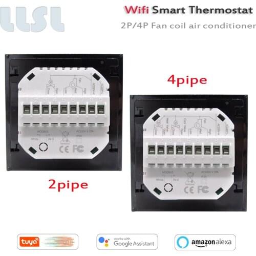 24V Amazon Echo Alexa indoor heating thermostat fan coil indoor digital temperature regulator graffiti WiFi controller for HVAC
