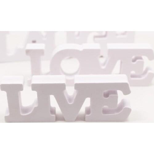 3 Pieces/Set Rustic Vintage Wooden Words Sign Free Standing Bath, Bathroom/Home Wall/Door Decoration