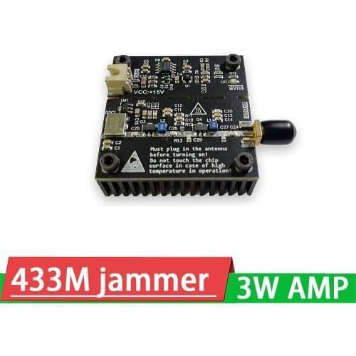 433M interference sweep 433Mhz jammer signal Shielded 3W RF power amplifier FOR 433MHZ wireless remote control