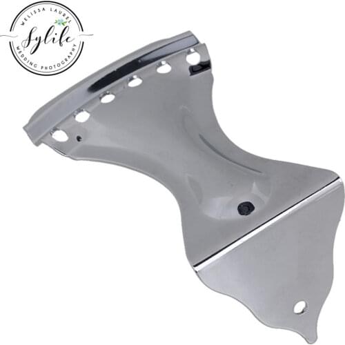 6 String Zinc Alloy Durable Dobro Style Tailpiece for Resonator Guitar Chrome