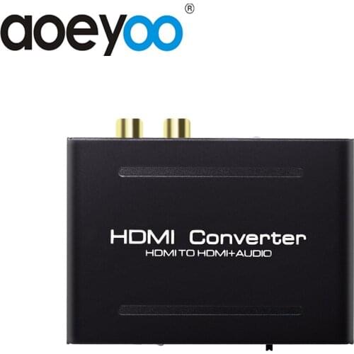 AOEYOO Converter SPDIF 1080P HDMI To HDMI Audio Extractor HDMI Converter Adapter With RCA SPDIF Output For PS4 Amplifier TV
