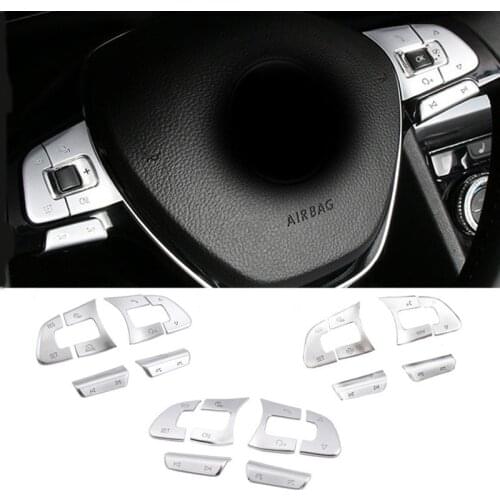 Car Steering Wheel Button Switch Sticker Trim Fit For Volkswagen Passat B8/Golf/Sharan/Tiguan/Touareg Car Styling