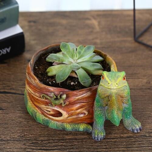 Lizard Flowerpot Home Gardening Plant Pots Desktop Bonsai Decoration Ornaments