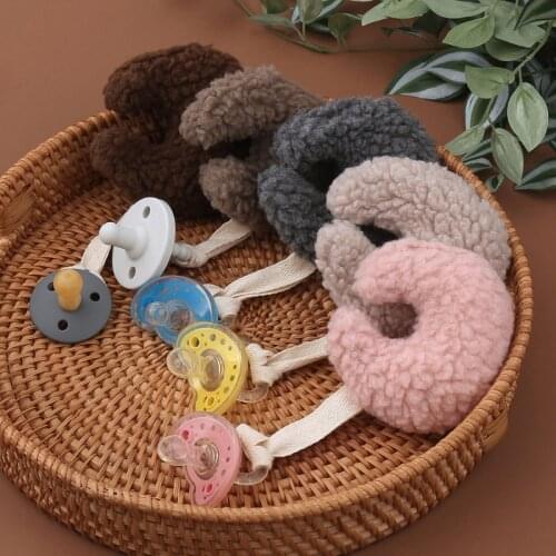 Baby Pacifier Chain Pendant Soft Cotton Plush Moon Soother Dummy Nipple Holder