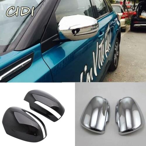 For Suzuki Vitara 2016 2017 2018 2019 ABS Chrome Styling Decoration Stick Rear View Rearview Side Glass Mirror Cover Trim Frame
