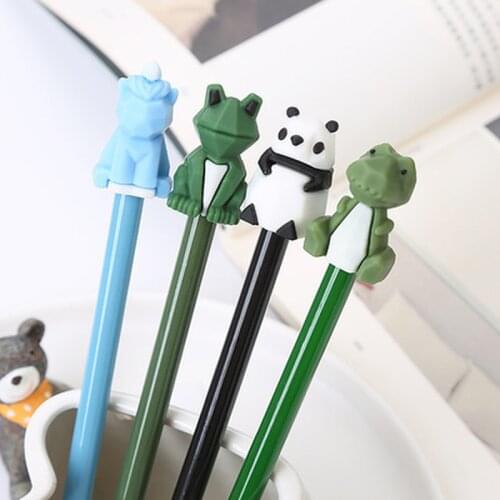 Dinosaur Gel Pen Cartoon Student Stationery Cute Pen Kawaii Stationery Gel Pens New Black Ink Kawaii Pens School Office Supplies