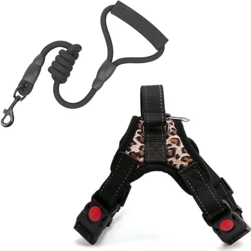 Hot Sale Small Medium Large Dog Pet Harness Nylon Adjustable Vest Harness for Pet Dog Leash Lead Set