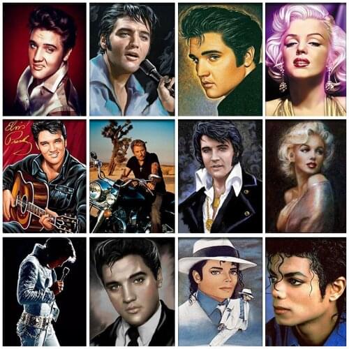Full square / round Drill home decoration diamond embroidery 5d diy diamond painting picture diamond Elvis Jackson Monroe