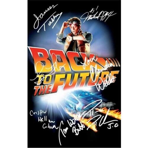 BACK TO THE FUTURE Cast Multi Signed PHOTO Art Film Print Silk Poster Home Wall Decor 24x36inch