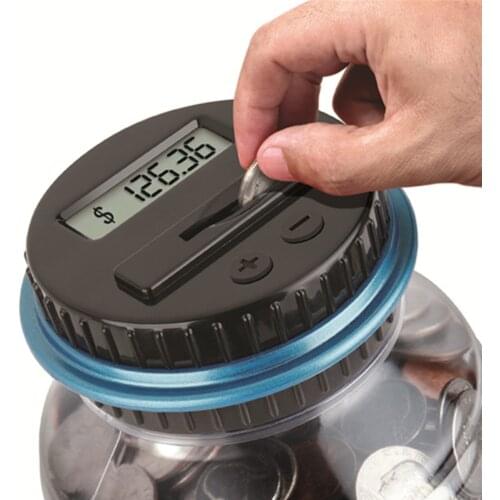 Piggy Bank Counter Coin Electronic Digital LCD Counting Coin Money Saving Box Jar Coins Storage Box For USD EURO GBP Money