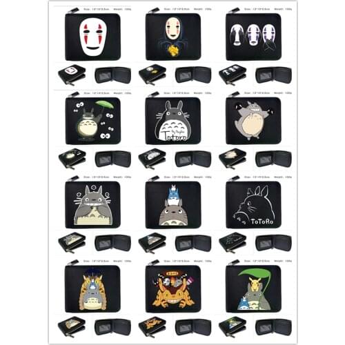 Anime My neighbor totoro Logo Wallet New Cards Purse Boys Girls Boutique Short Wallet Zipper Wallet