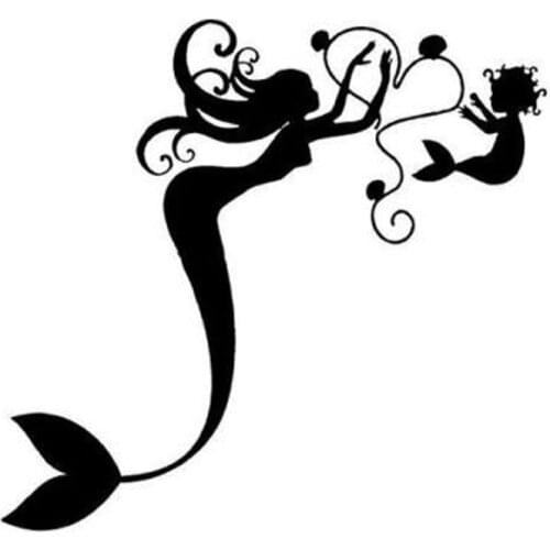 Creative Mermaid Car-Sticker Automobiles Motorcycles Window Bumper Laptop Vinyl Decal PVC Decorative Goods Apply To Car Window