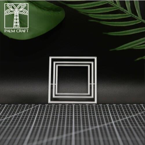 Square Border frame metal die cutting dies set 2020 DIY decorative Scrapbook Paper Card die cut making Crafts embossing Stencil