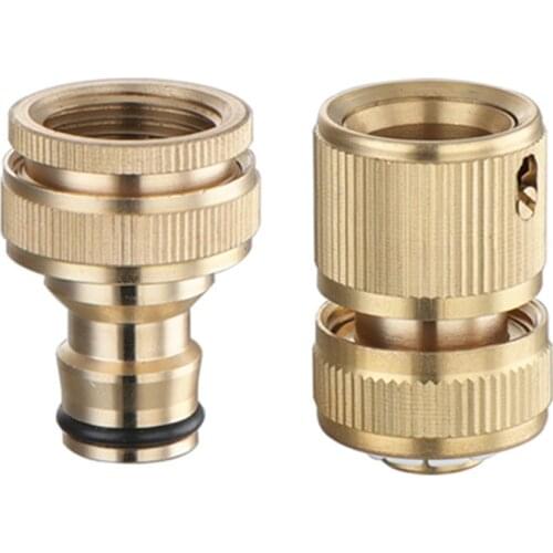 Brass Faucet Adapter G1/2' G3/4' Threaded Quick-connect Water Hose Connector Car Garden Wash Water Gun Pipe Faucet Fitting